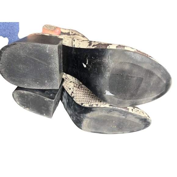 Aaden Snake Print Ankle Boots Womens 7.5M PU Upper Textile Lining*note wear - Picture 7 of 12